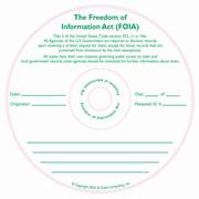 The Freedom of Information Act silk screened on CD/DVD Thermal printable media