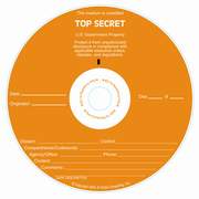 Top Secret silk screened on CD/DVD/BluRay Thermal printable media
