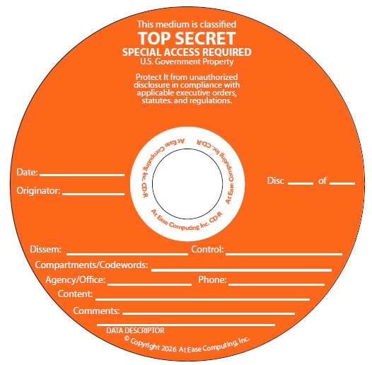 FBI Photo Disk Unclassified silk screened on CD/DVD Thermal printable media