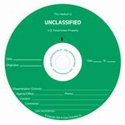 Unclassified silk screened on CD/DVD/BluRay Thermal printable media